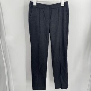 Elie Tahari Pant Women 31 Gray Wool Straight Pleated Dress Trousers Office